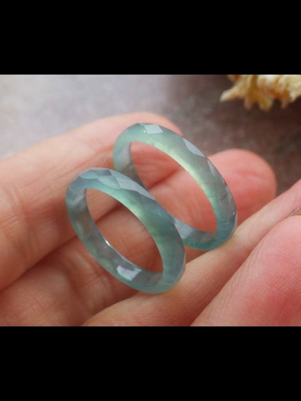 Jadeite Diamond cut ring size6 size9 jade green certificate